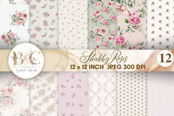 Download Shabby Chic Rose Pink Digital Paper - Paper Collection
