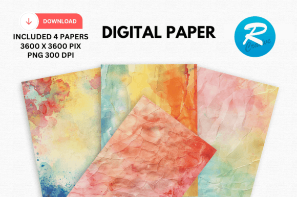 Download Watercolor Bohemian Digital Paper Patter - Paper Collection