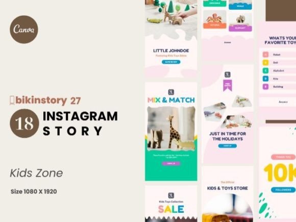 Download Kids Zone Instagram Story Canva Template - Kids Collection