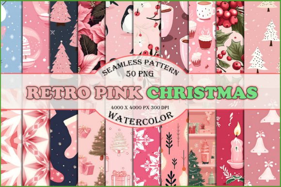 Download Pink Christmas Digital Paper Bundle - Paper Collection