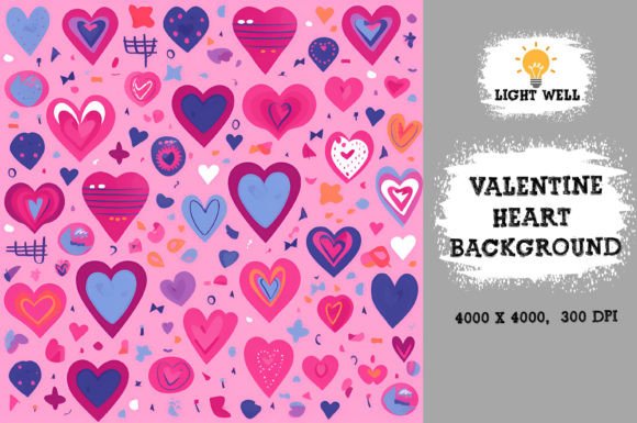 Download Valentine Heart Background Digital Paper - Paper Collection