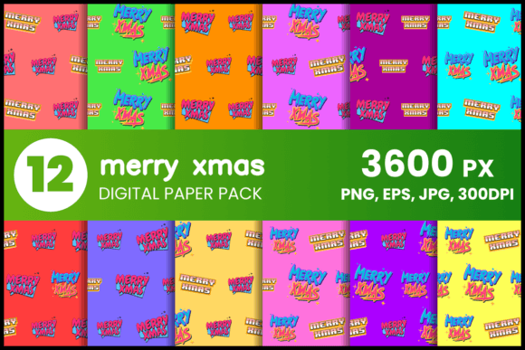 Download Merry Xmas Digital Paper Set - Paper Collection