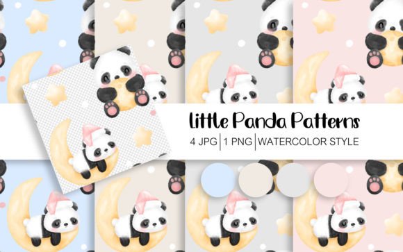 Download Cute Panda Pattern Digital Paper - Paper Collection
