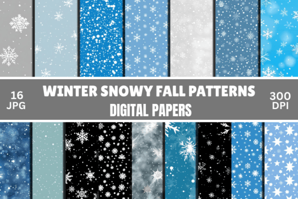 Download Winter Snowflakes Digital Paper Patterns - Paper Collection