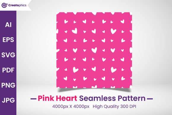 Download Pink Seamless Heart Pattern and Paper - Paper Collection