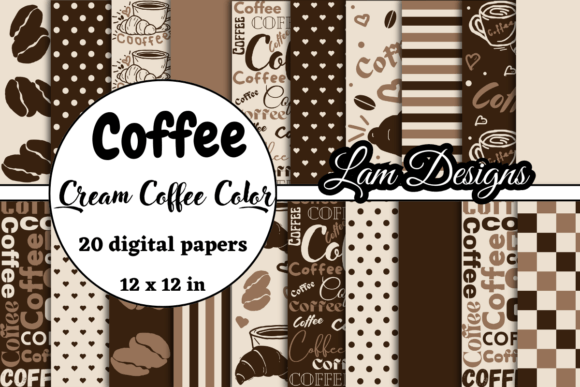 Download Hand-drawn Coffee Digital Papers - Paper Collection