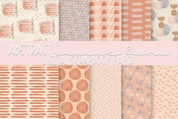 Download Abstract Rustic Boho Digital Paper - Paper Collection