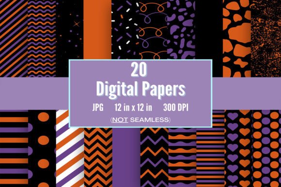 Download Orange, Purple, Black Halloween Papers - Paper Collection