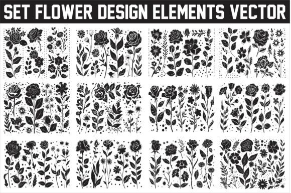 Download Elegant Floral Design Elements Vector - Elegant floral design Collection