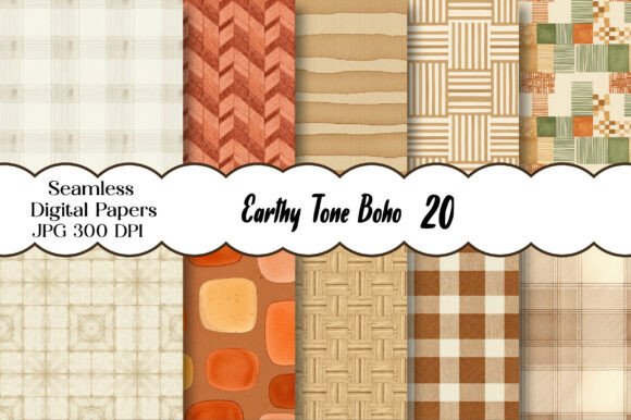 Download Earthy Tone Boho Digital Paper - Paper Collection