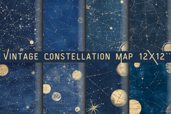 Download Vintage Constellation Map Paper - Paper Collection