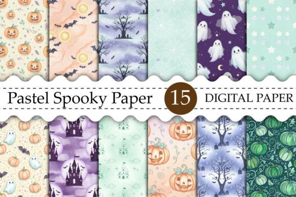 Download Digital Pastel Spooky Digital Paper - Paper Collection