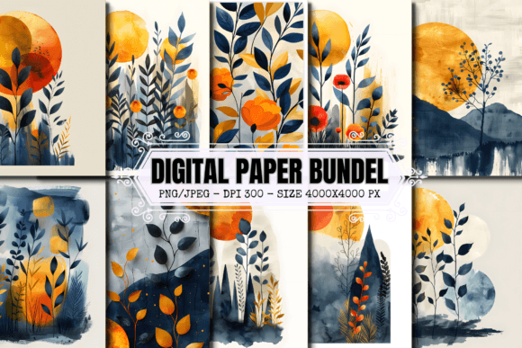 Download Boho Digital Paper Doodles Scrapbook - Paper Collection