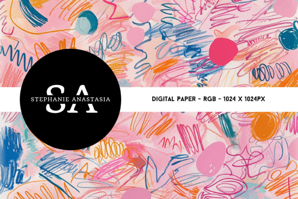 Download Pink Doodle Digital Paper - Premium Resources