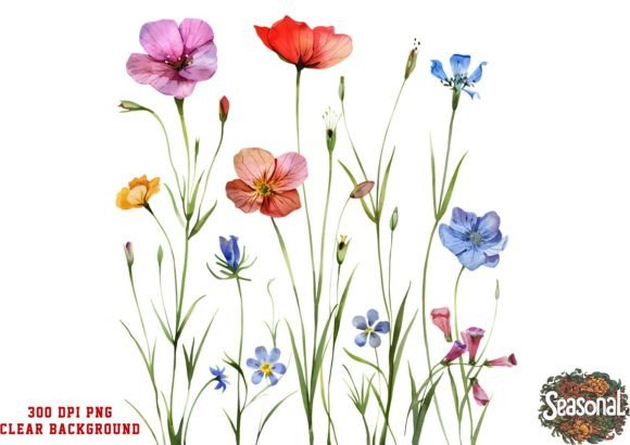 Download Watercolor Floral Border PNG. Wildflower - Floral border png Collection
