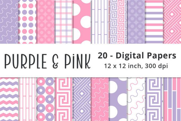 Download Purple and Pink Digital Paper Designs - Paper Collection