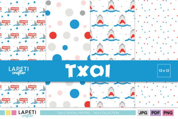 Download Shark Digital Paper Pack for Kids - Paper Collection