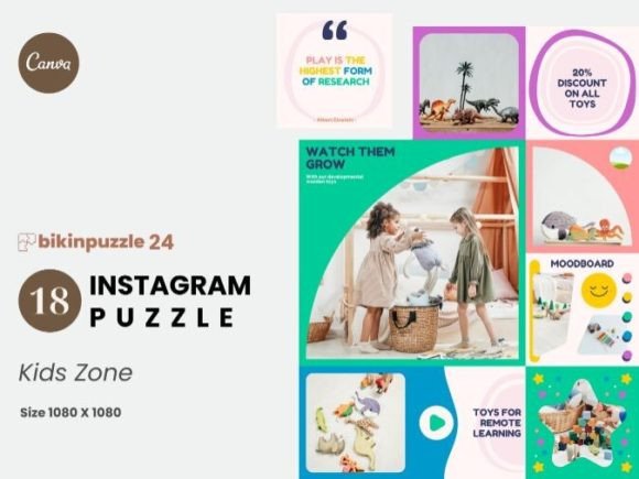 Download Kids Zone Instagram Puzzle Canva - Kids Collection