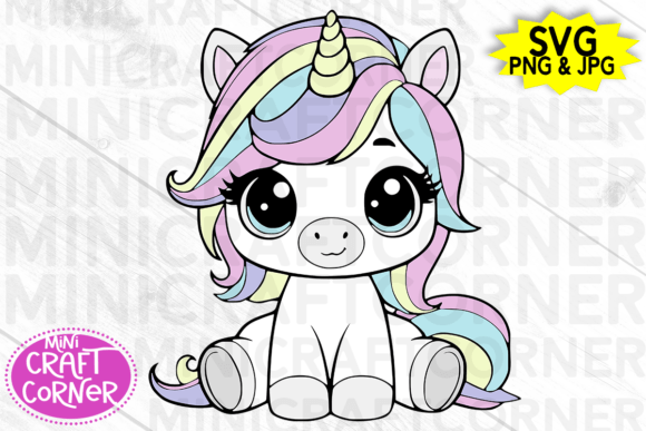 Download Baby Unicorn Layered Cut File - Baby unicorn Collection