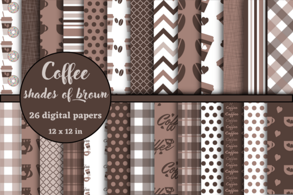 Download Shades of Brown Coffee Digital Papers - Brown Collection