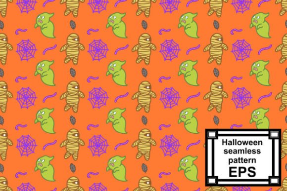 Download Mummy and Ghost, Cute Monsters to Celebrate Halloween Wallpaper, Wrapping, Print, Art, Etc - Paper Collection