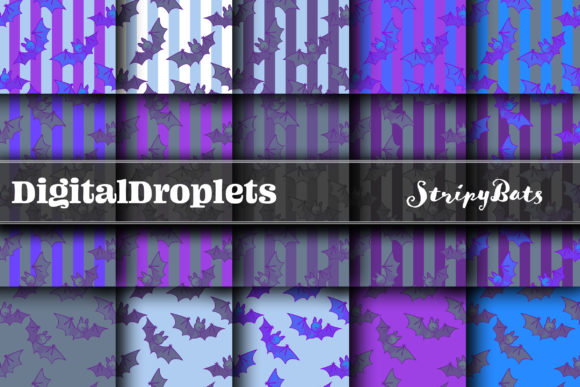 Download Striped Bats - Halloween Papers - Paper Collection