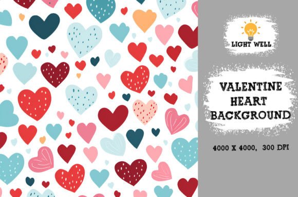 Download Valentine Heart Background Digital Paper - Paper Collection
