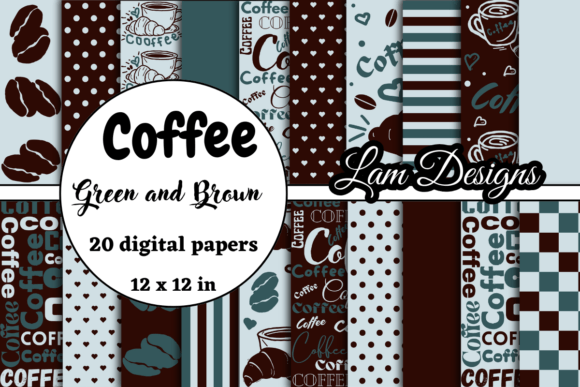 Download Hand-drawn Coffee Digital Papers - Paper Collection