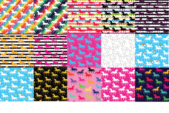 Download Unicorn Pattern,15 Unicorn Digital Paper - Paper Collection