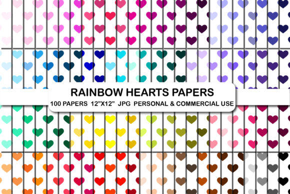 Download Hearts Digital Papers JPG Heart Pattern - Paper Collection