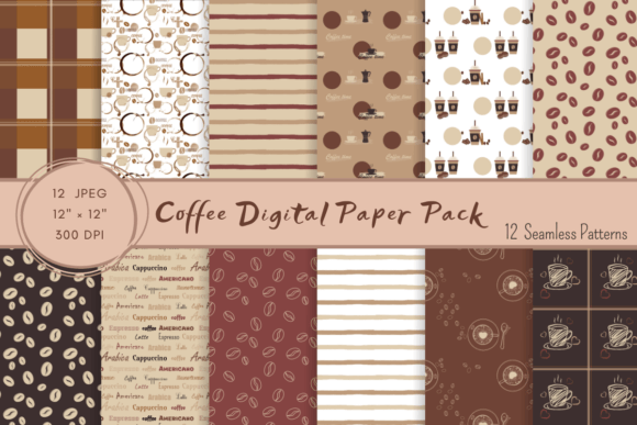 Download Coffee Digital Paper Pack - Paper Collection