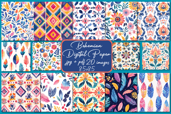 Download Bohemian Digital Paper - Paper Collection