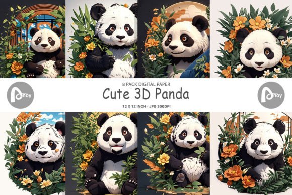 Download Digital Paper Cute Panda - Paper Collection