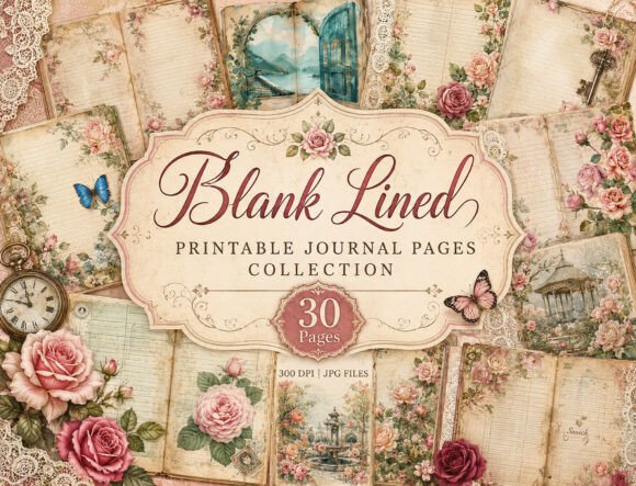 Download Antique Floral Junk Journal Papers - Paper Collection