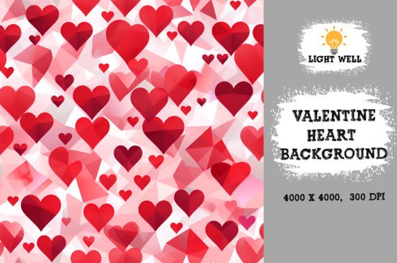Download Valentine Heart Background Digital Paper - Paper Collection