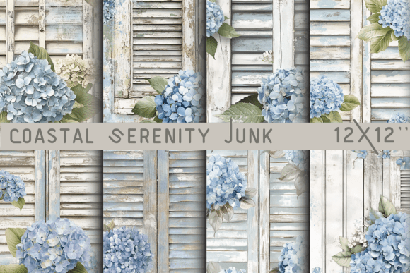 Download Coastal Serenity Junk Journal Wallpaper - Paper Collection