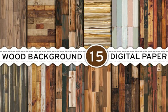 Download Wood Background Digital Paper Bundle - Paper Collection