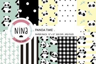 Download Panda Digital Paper, Panda Bear Wrapping - Paper Collection