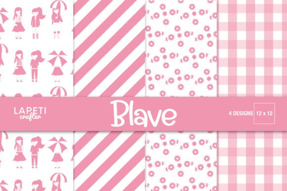 Download Pink Digital Paper Cute Girl Pattern - Paper Collection