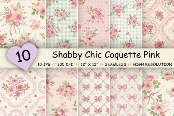 Download Shabby Chic Coquette Pink Digital Paper - Paper Collection