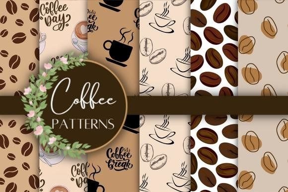 Download Coffee Patterns Wallpaper Digital Paper - Paper Collection