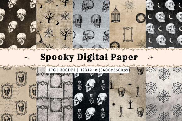 Download Spooky Digital Paper Vintage Background - Paper Collection