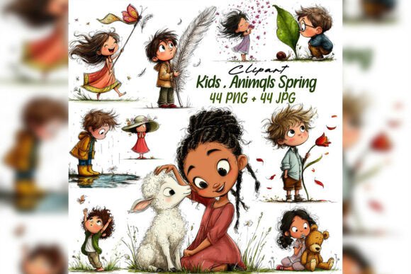 Download Whimsical Kids Nature Clipart Set - Kids Collection