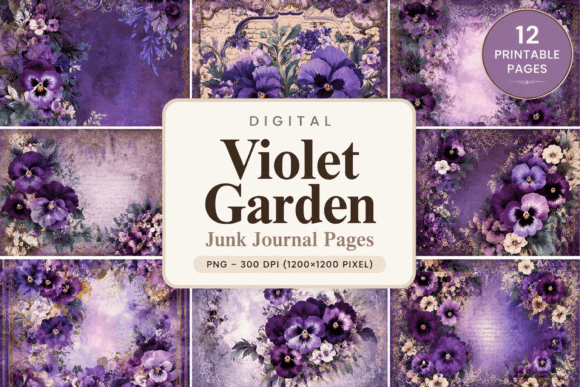 Download Violet Garden Junk Journal Papers - Paper Collection