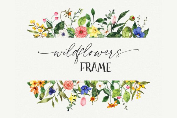 Download Floral Border PNG Clipart, Wildflower - Floral border png Collection