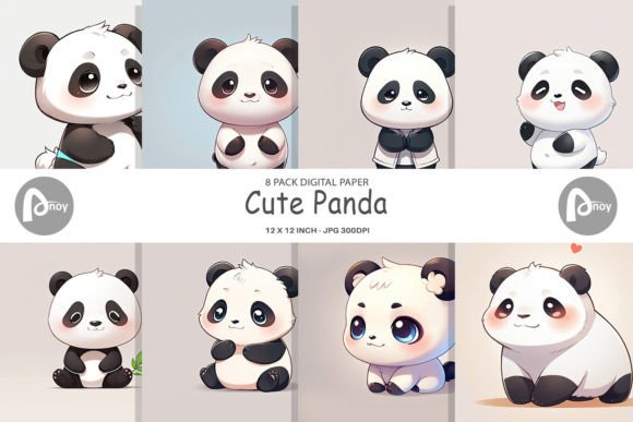 Download Digital Paper Cute Panda - Paper Collection