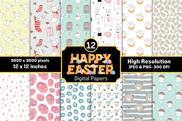 Download Happy Easter Digital Paper Pack Volume10 - Paper Collection