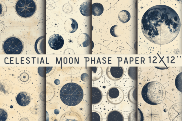 Download Celestial Moon Phase Paper - Paper Collection