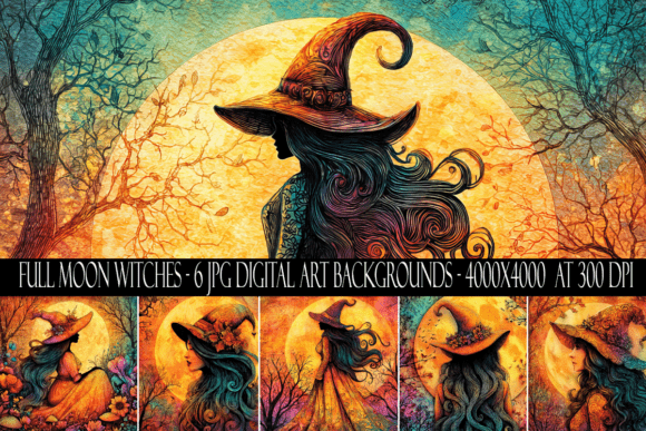 Download Full Moon Witch Background Art Papers - Paper Collection