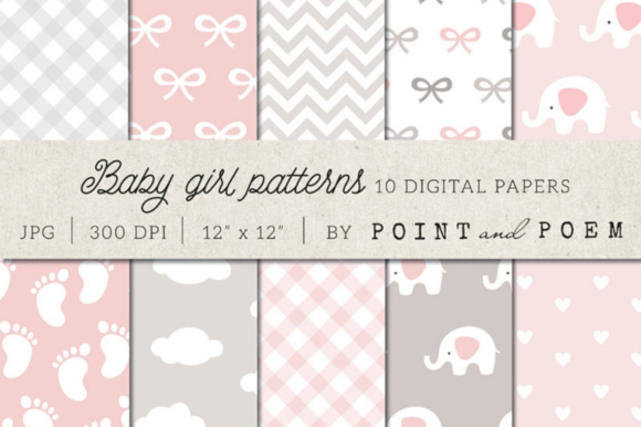 Download Baby Girl Patterns Pink Digital Paper - Paper Collection